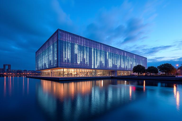 Ars Electronica Center in Linz bei Nacht